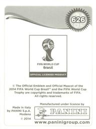 2014 Panini FIFA World Cup Brazil Stickers #626 Kim Young-Gwon Back