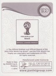 2014 Panini FIFA World Cup Brazil Stickers #199 James Rodriguez Back