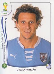 2014 Panini FIFA World Cup Brazil Stickers #276 Diego Forlan Front