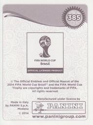 2014 Panini FIFA World Cup Brazil Stickers #385 Blaise Matuidi Back