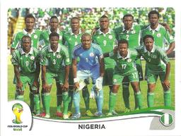 2014 Panini FIFA World Cup Brazil Stickers #470 Nigeria Team Front