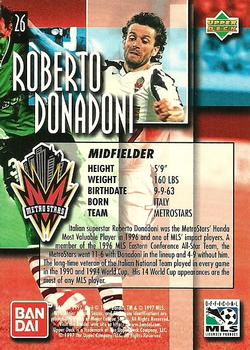 1997 Upper Deck MLS #26 Roberto Donadoni Back