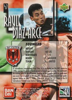 1997 Upper Deck MLS #47 Raul Diaz Arce Back