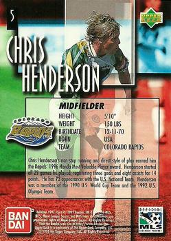 1997 Upper Deck MLS #5 Chris Henderson Back
