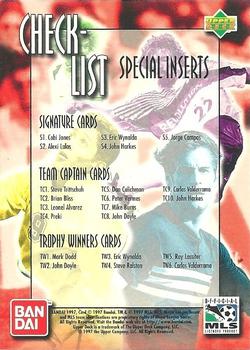 1997 Upper Deck MLS #NNO Checklist Back
