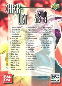 1997 Upper Deck MLS #NNO Checklist Front
