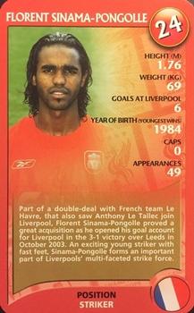 2005 Top Trumps Specials Liverpool #NNO Florent Sinama-Pongolle Front