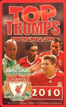 2010 Top Trumps Specials Liverpool #NNO Albert Riera Back