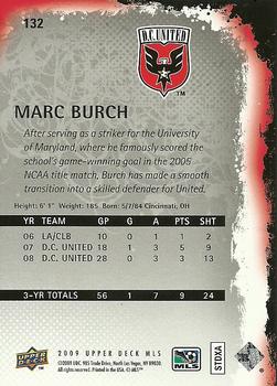 2009 Upper Deck MLS #132 Marc Burch Back