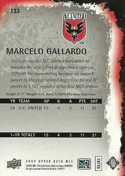 2009 Upper Deck MLS #133 Marcelo Gallardo Back