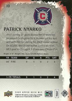 2009 Upper Deck MLS #13 Patrick Nyarko Back
