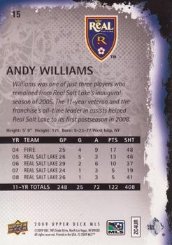 2009 Upper Deck MLS #15 Andy Williams Back