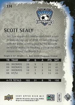 2009 Upper Deck MLS #174 Scott Sealy Back