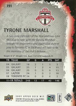 2009 Upper Deck MLS #191 Tyrone Marshall Back