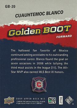 2009 Upper Deck MLS - Golden Boot #GB-20 Cuauhtemoc Blanco Back