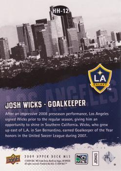 2009 Upper Deck MLS - Hometown Heroes #HH-12 Josh Wicks Back