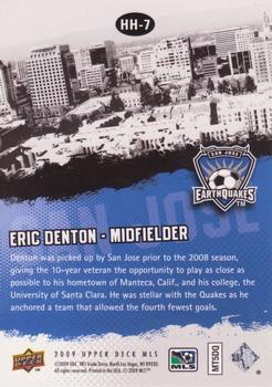 2009 Upper Deck MLS - Hometown Heroes #HH-7 Eric Denton Back
