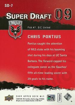 2009 Upper Deck MLS - Super Draft #SD-7 Chris Pontius Back