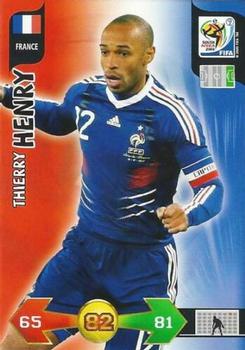 2010 Panini Adrenalyn XL World Cup (UK Edition) #162 Thierry Henry Front