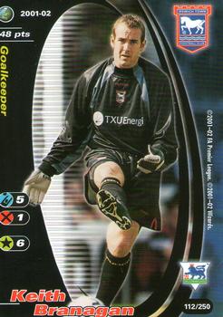 2001 Wizards Football Champions Premier League 2001-2002 #112 Keith Branagan Front