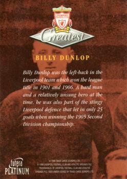 1999 Futera Platinum Liverpool Greatest #NNO Billy Dunlop Back