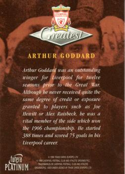 1999 Futera Platinum Liverpool Greatest #NNO Arthur Goddard Back