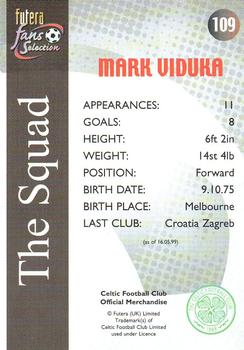2000 Futera Fans Selection Celtic - Foil #109 Mark Viduka Back