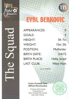 2000 Futera Fans Selection Celtic - Foil #115 Eyal Berkovic Back
