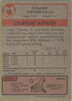 1975-76 Topps #17 Charlie Aitken Back
