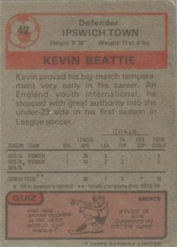 1975-76 Topps #42 Kevin Beattie Back