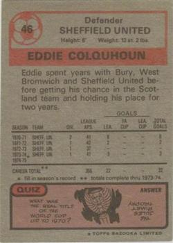 1975-76 Topps #46 Eddie Colquhoun Back