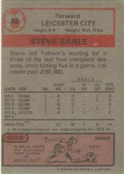 1975-76 Topps #48 Steve Earle Back