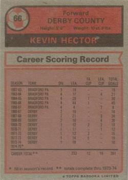 1975-76 Topps #66 Kevin Hector Back