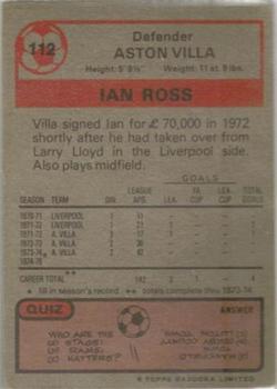 1975-76 Topps #112 Ian Ross Back