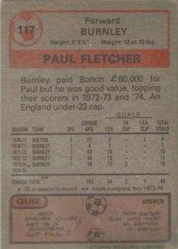 1975-76 Topps #117 Paul Fletcher Back