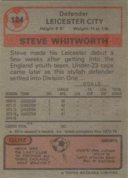 1975-76 Topps #124 Steve Whitworth Back