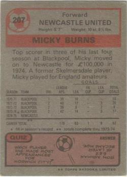 1975-76 Topps #207 Micky Burns Back