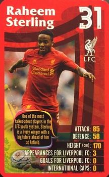 2012-13 Top Trumps Liverpool F.C #NNO Raheem Sterling Front