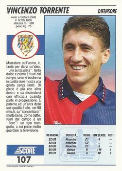 1992 Score Italian League #107 Vincenzo Torrente Back