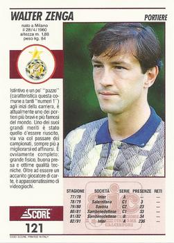 1992 Score Italian League #121 Walter Zenga Back