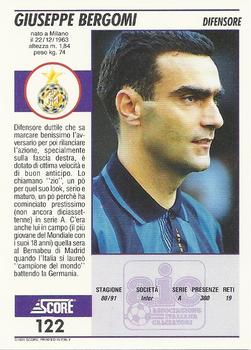 1992 Score Italian League #122 Giuseppe Bergomi Back