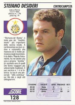 1992 Score Italian League #128 Stefano Desideri Back