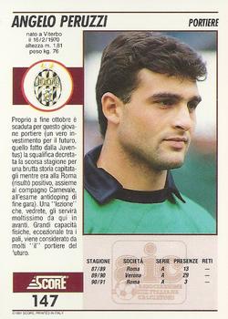 1992 Score Italian League #147 Angelo Peruzzi Back