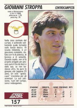 1992 Score Italian League #157 Giovanni Stroppa Back
