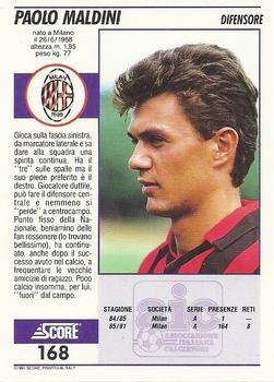 1992 Score Italian League #168 Paolo Maldini Back