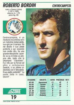 1992 Score Italian League #19 Roberto Bordin Back