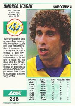 1992 Score Italian League #268 Andrea Icardi Back