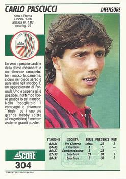 1992 Score Italian League #304 Carlo Pascucci Back