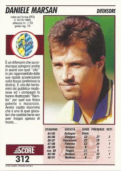 1992 Score Italian League #312 Daniele Marsan Back