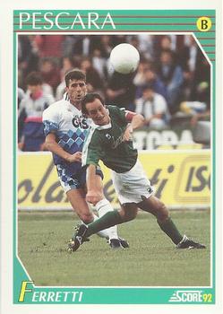 1992 Score Italian League #325 Stefano Ferretti Front
